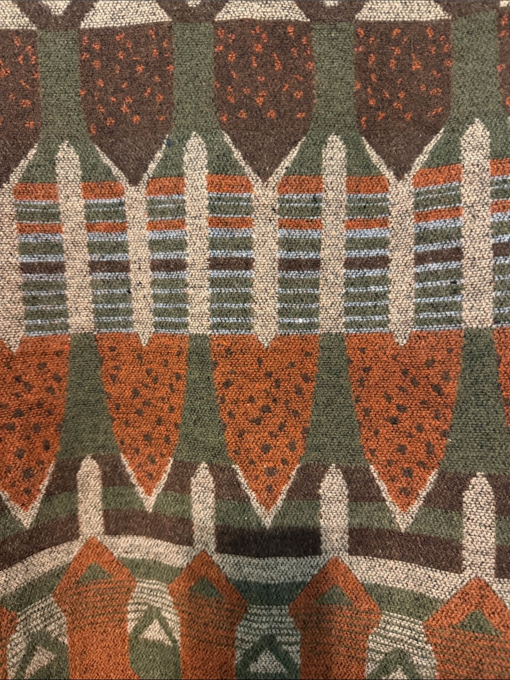 BKE Multicolor Geometric Southwest Knit Vest with Vegan Leather Trim Y2K - Picture 6 of 8